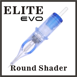 ELITE EVO Tattoo Needle Cartridges # 10 - 12 Round Shader