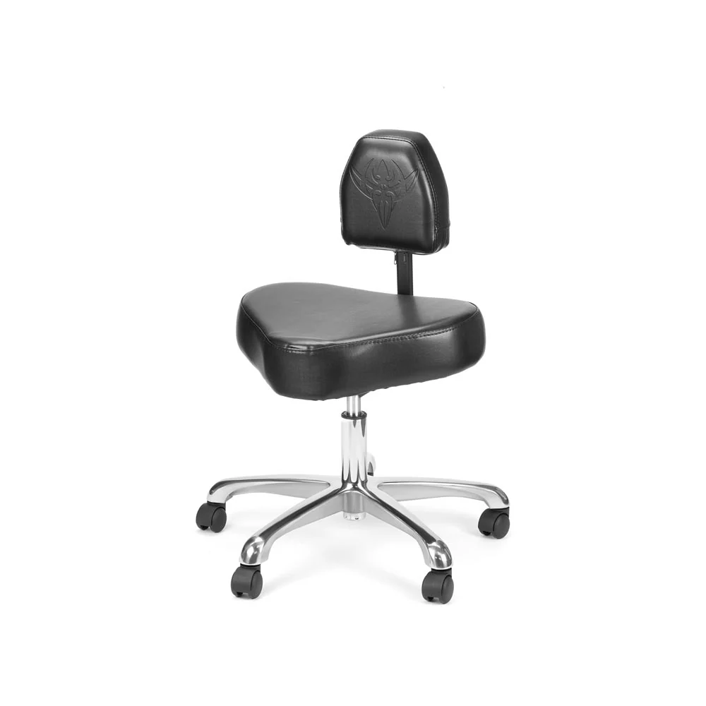 Precision Professional Tattoo Stool - Black and Silver - Image 3