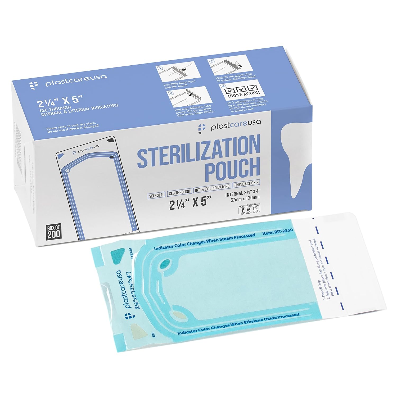 Sterilization Pouches ( 2.25" X 4" - 200 ) - Image 3