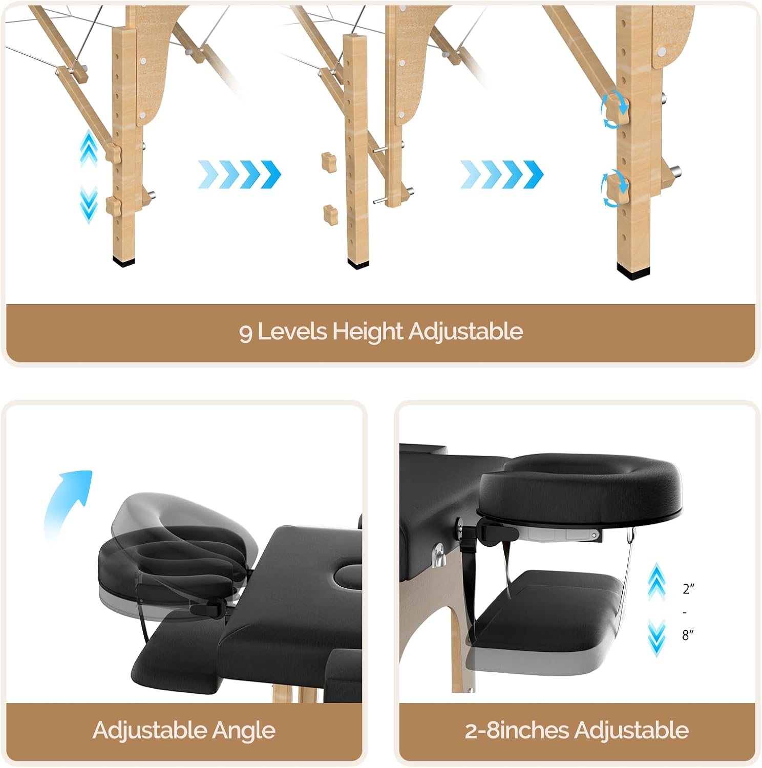 Tattoo Bed Height Adjustable with Carrying Bag - Image 5