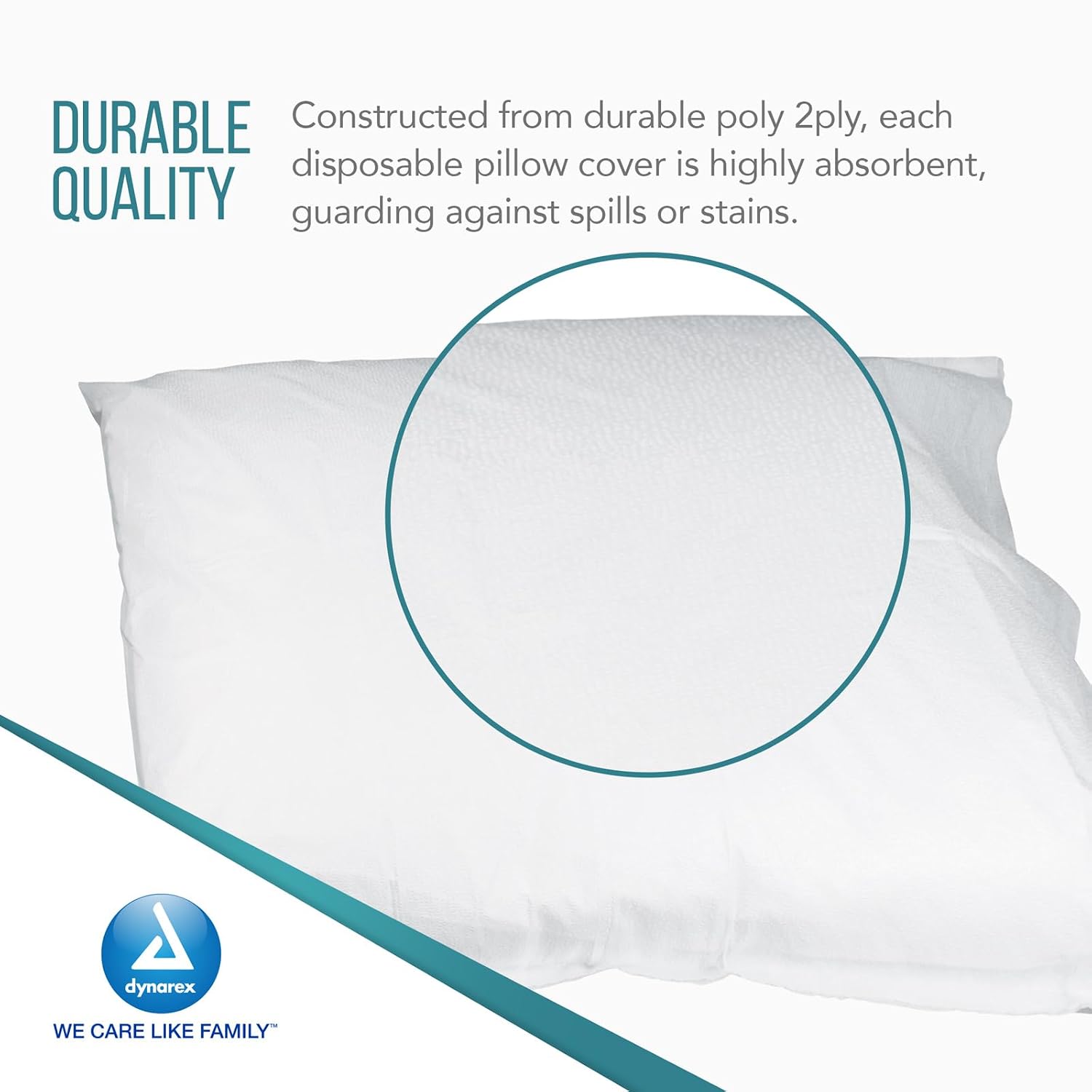 Dynarex Pillow Cases White ( 21" x 30" ) 100 Count - Image 3