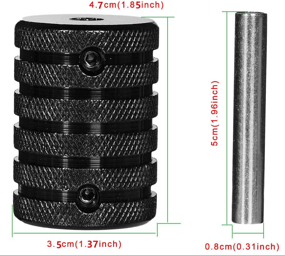 Tattoo Machine Grips Aluminum Black - Image 3