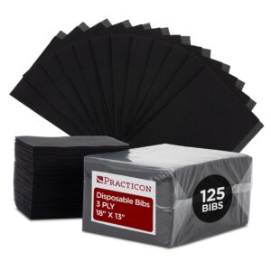 Black Bibs - 125 PCS
